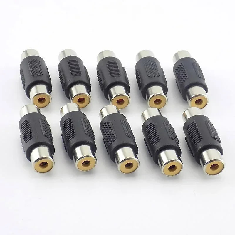 30pcs RCA Female to Female Coupler Plug Audio Video Cable Jack Plug Adapter Converter RCA Male to Male Joiner Connector Qme