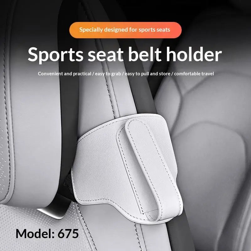 Car Seat Belt Fixator PU Sports Adjustment Fixing Device Adjustable Qme
