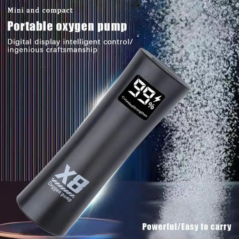 USB Rechargeable Mini Oxygen Aerator Pump Outdoor Aquarium Fishing Qme
