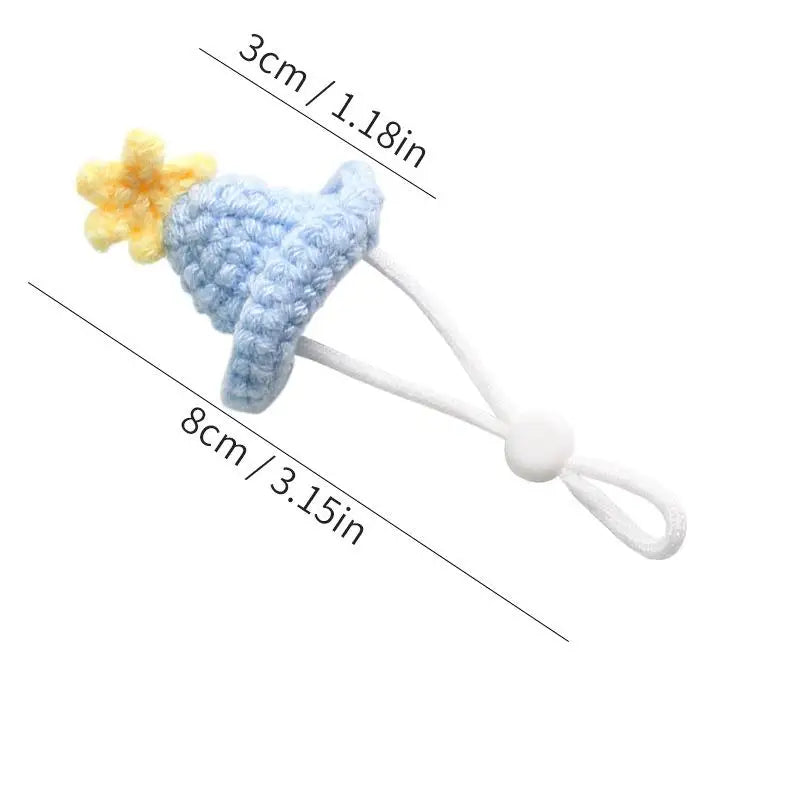 Cute Handmade Knitted Hat Pet Tiny Hamster Parrot Chipmunkguinea Pig Qme A4