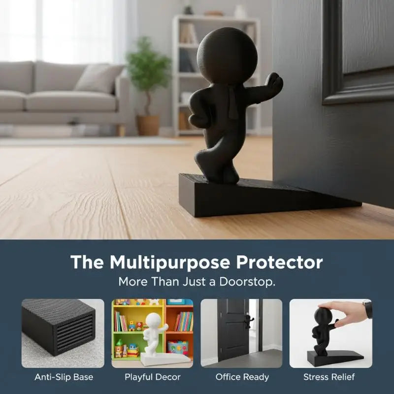 Cute Cartoon Non-slip Door Stop Decorative Action Figure Shock Qme