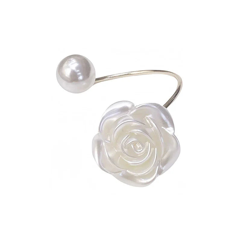 Home Kitchen Dining Pearl Rose Napkin Ring Qme 1pc