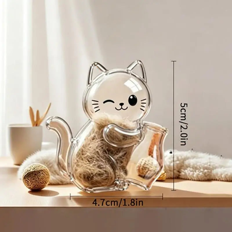 Transparent Cat Hair Storage Refrigerator Magnets Pet Fur Keepsake Qme