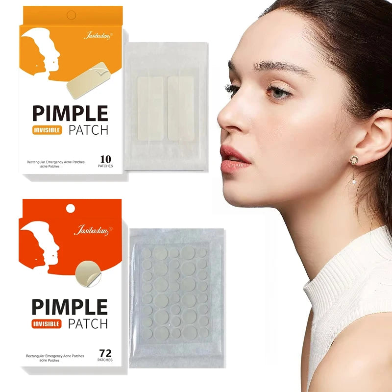 Round / Long Strip Hydrocolloid Waterproof Anti Acne Patches Face Skin Care Pimples Patches Acne Blackhead Remover Patches Qme