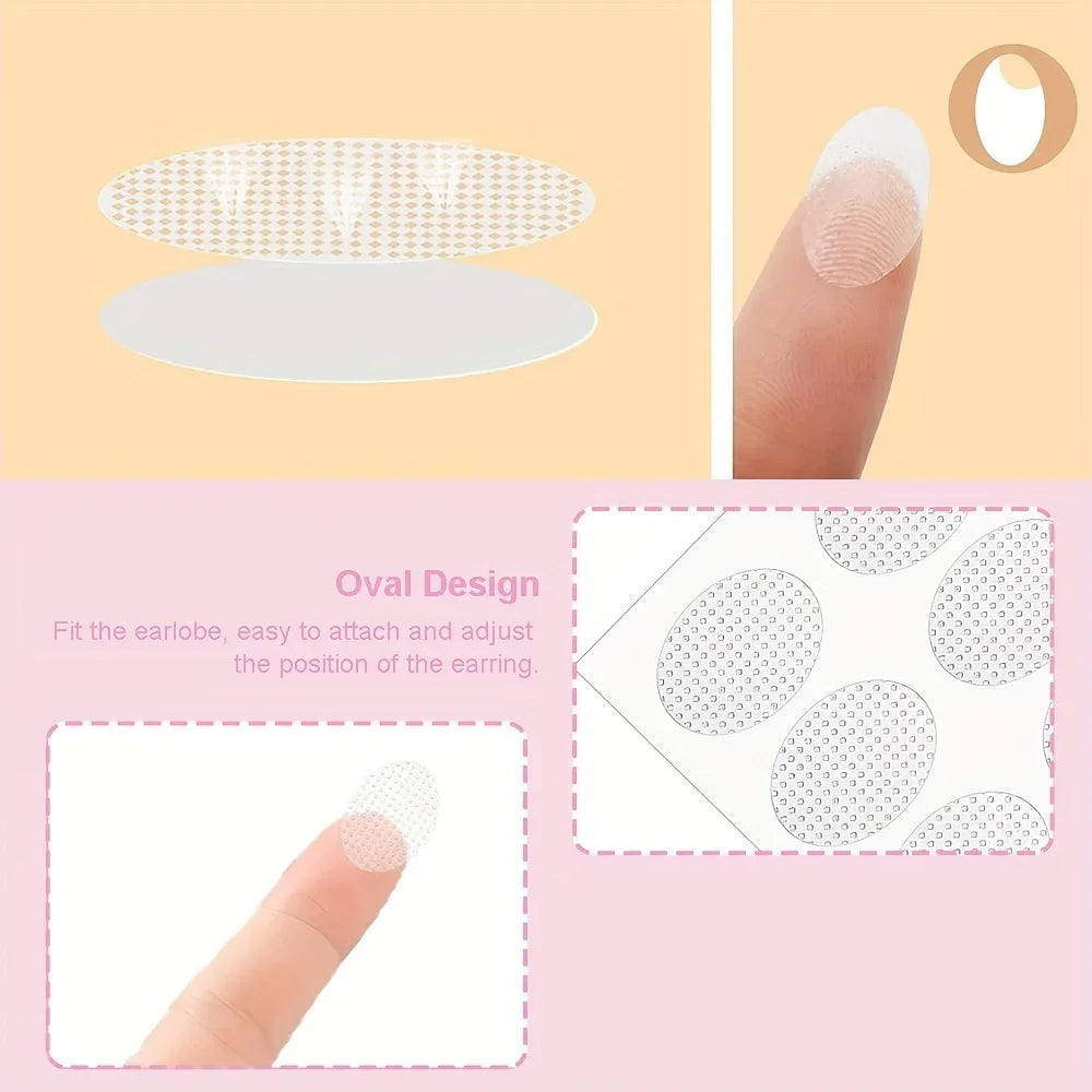 Earlobe support patch, bifurcated high-strength transparent ear ring sticker, suitable for long-term wearing, Qme