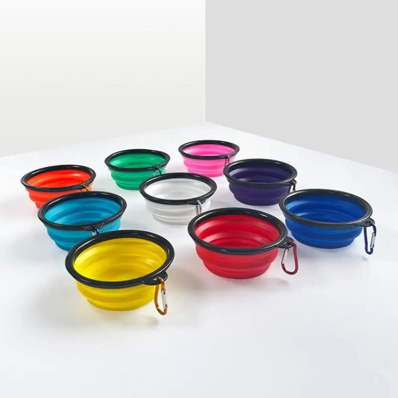 Portable Puppy Food Container Feeder Dish Bowl Pet Supplies Qme