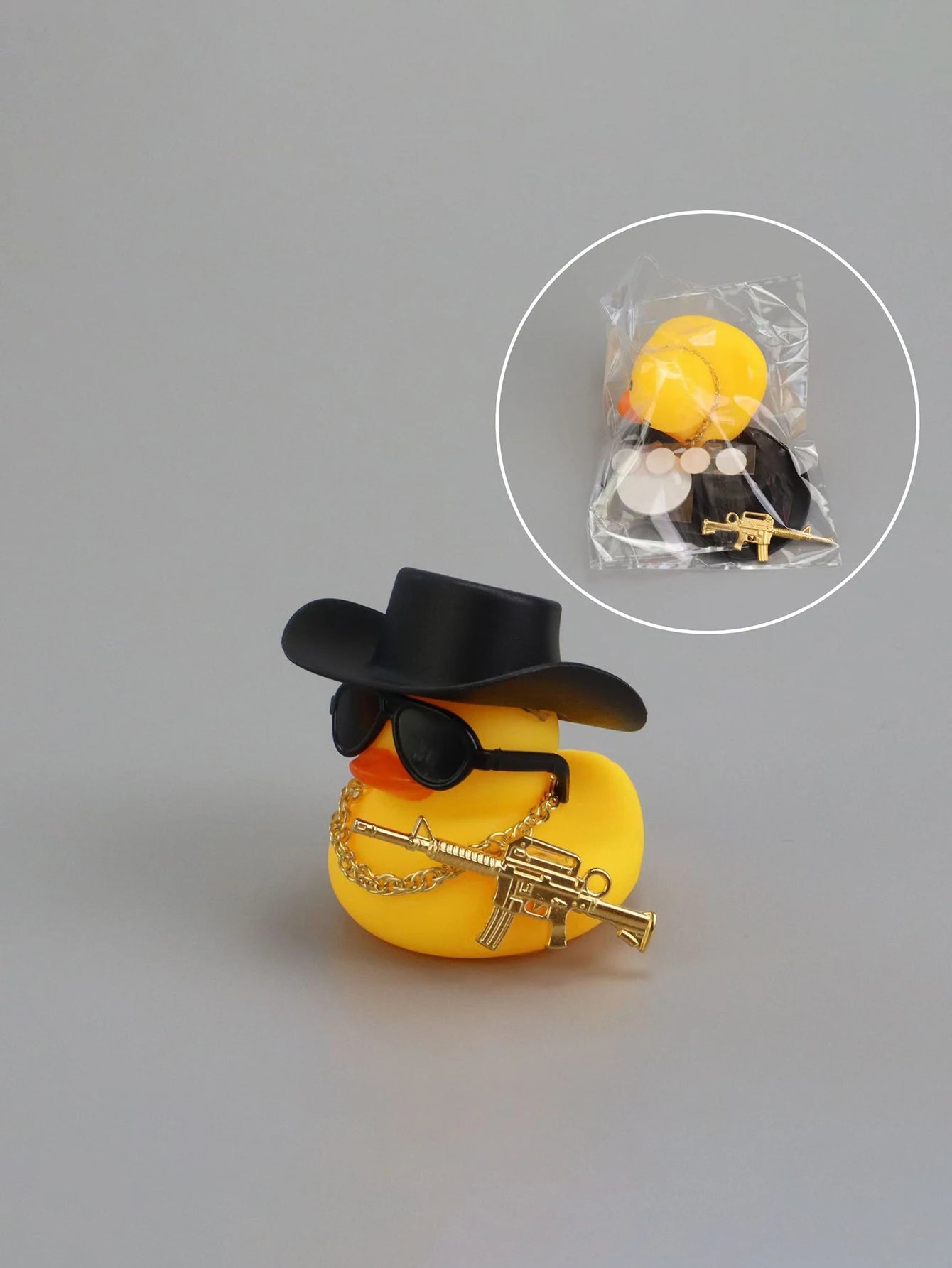 Cute Cool Duck Shaped Car Interior Decorative Accessory Qme black