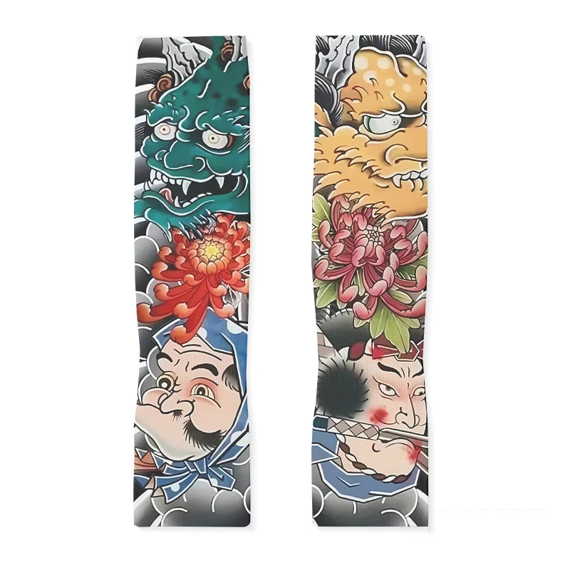 Summer Cold Sleeves Ice Wristbands UV Protection Wrists Flower Arms Qme style5 One Size