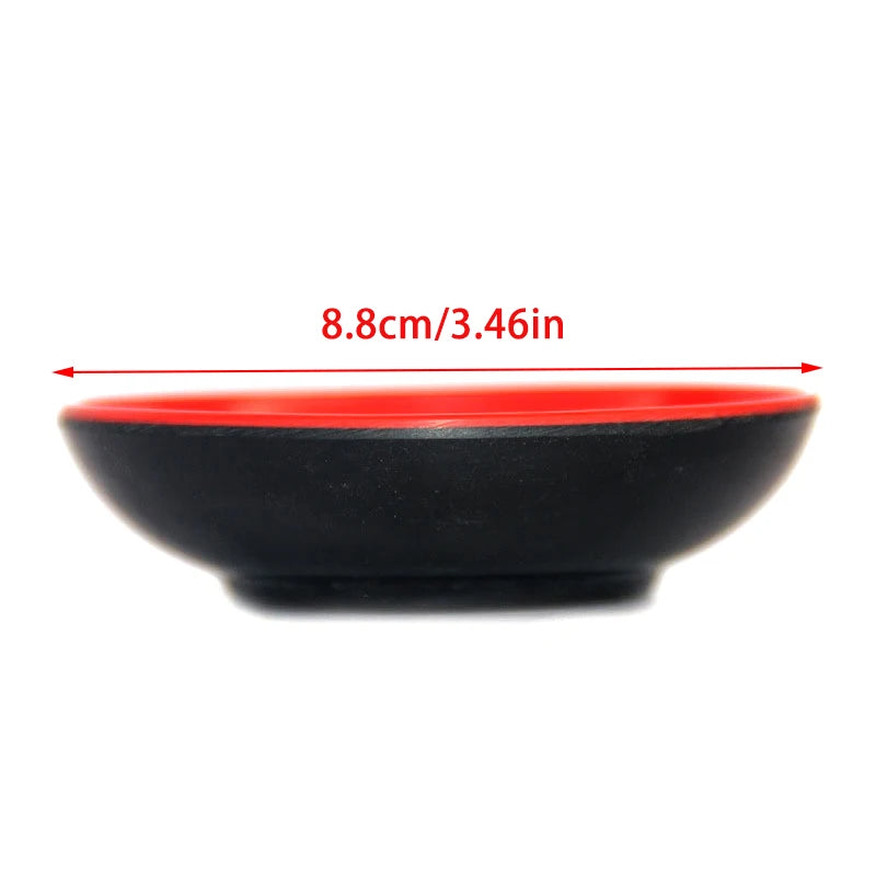 Red Black Round Sauce Dishes Food Dipping Bowls Melamine Seasoning Qme S