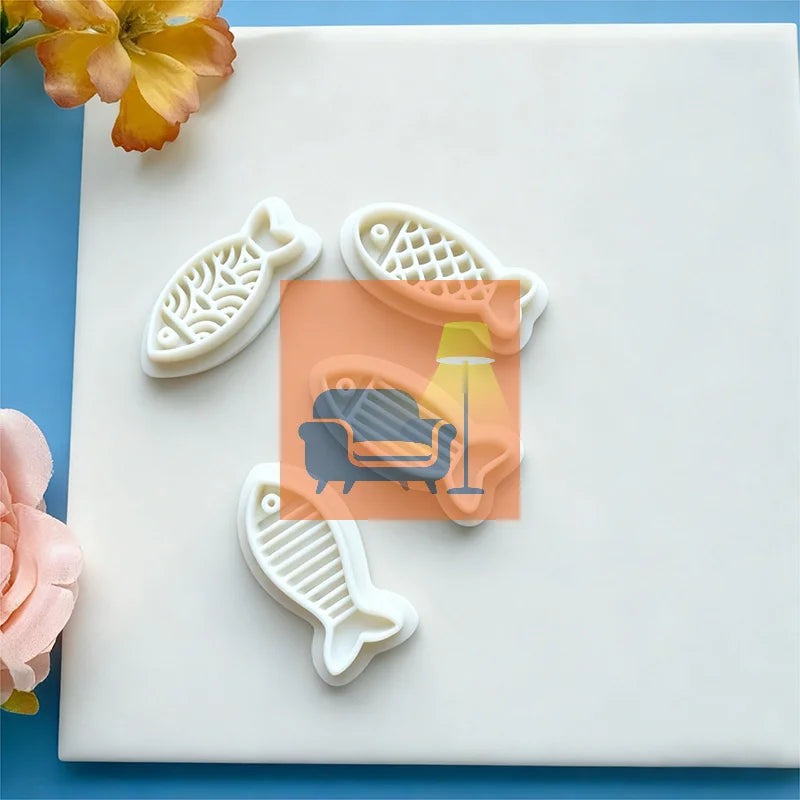 Creative Fish Series Earrings Polymer Clay Cutter Cute Cartoon Pottery Mold DIY Jewelry Pendant Shape Pressed Clay Tools Qme