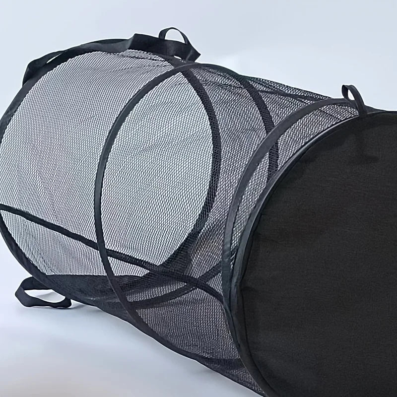 Large Foldable Mesh Laundry Basket with Handle, Sorting, Storage Bag, Laundry Basket for Bathroom and Bedroom Organization Qme