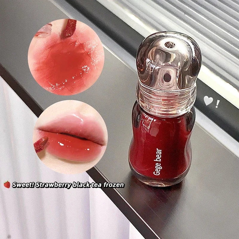 Jelly Mirror Lip Glaze Non-stick Lip Tint Lasting Cosmetic Liquid Moisturizing Water Bomb Crystal Lipstick Korean Glass Gloss Qme