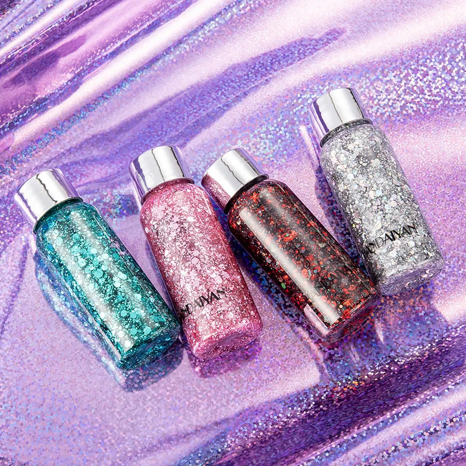 Glitter Body Lotion Diamond Gel Cream Eye Nail Hair Face Lasting Qme