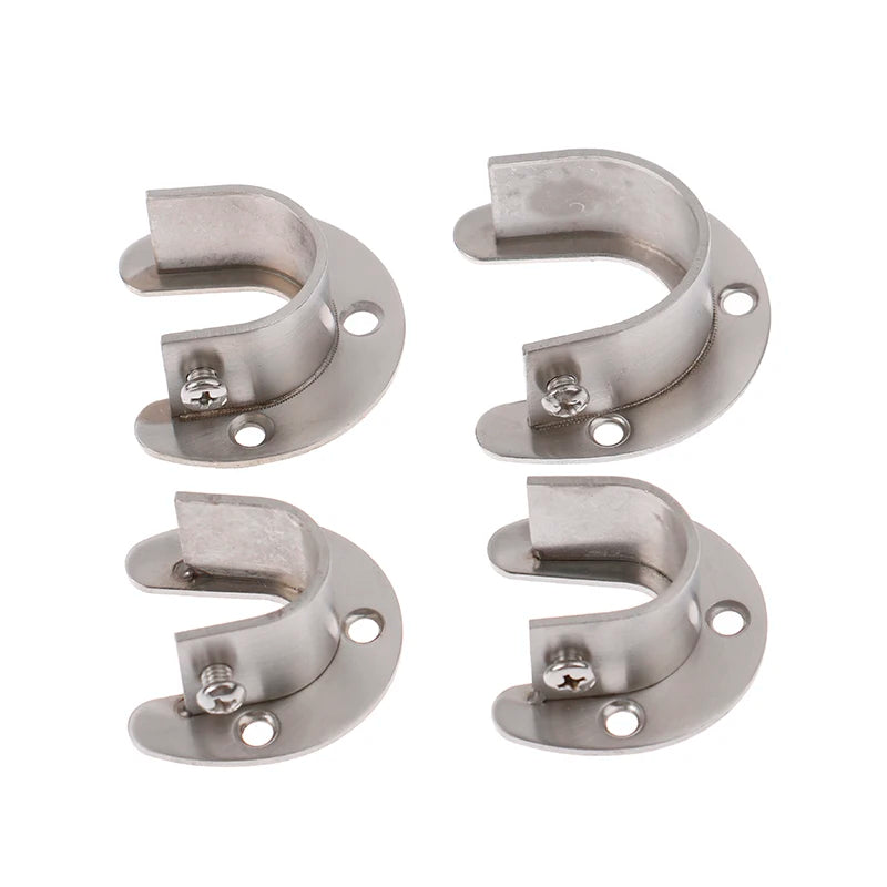 19 22 25 Wardrobe Bracket Stainless Steel Rod Socket Flange Holder Qme
