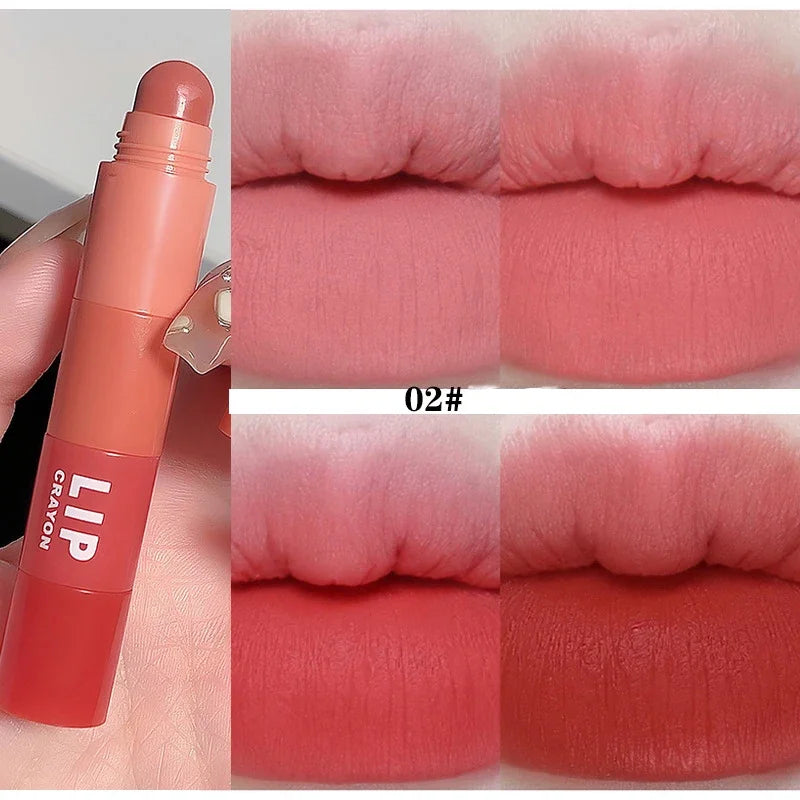 Mini Lipstick Set Matte 4 Colors Lipstick Combination 4 Sections Velvet Grapefruit Red Lip Pigment Non-stick Cup Lip Gloss kit Qme 02 CAPPUVINI