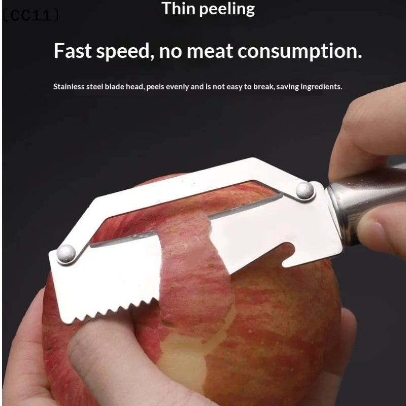 Stainless Steel Cutter Peeler Quick Safe Fruit Peeling Pit Removal Qme