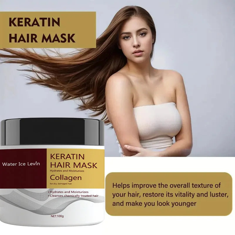 Miracle Hair Mask, Containing Collagen and Keratin - Deep Hair Care with Coconut Oil - Intense Moisturizing and Hydrating - Repairs Fine, Thin, Fragile, Dry, and Damaged Hair Qme