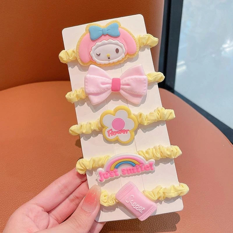 Clow Mi Cartoon Hair Tie Cute Gentle Clips Accessories Students Qme