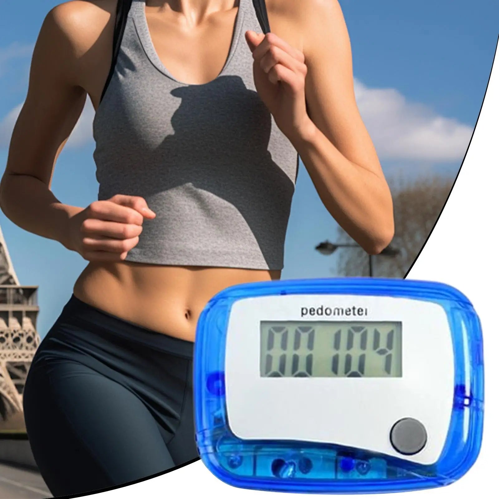 Pedometer for Walking Portable Clipping Walk Meter Senior Steps Counter for Sports Running Training Hiking Backpacking Travel Qme