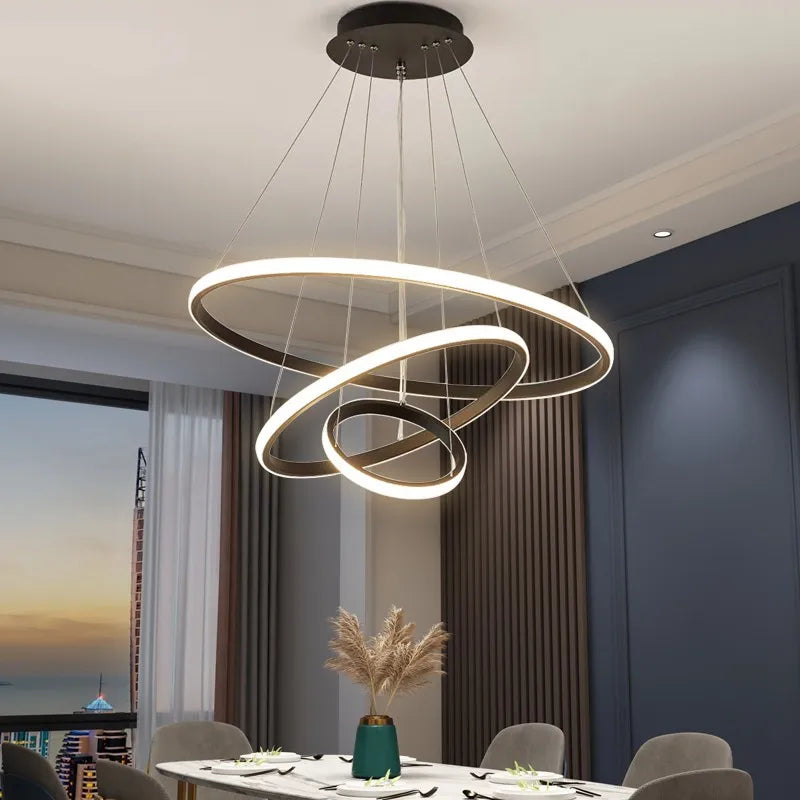 Modern dining room chandelier simple advanced sense of living room chandelier creative personality bedroom chandelier Qme