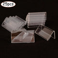 25 Pcs Sign Transparent Acrylic Display Holder Price Card Tag Label Set Counter-Top Stand 20*40mm Shop Shelves And Support Qme Default Title
