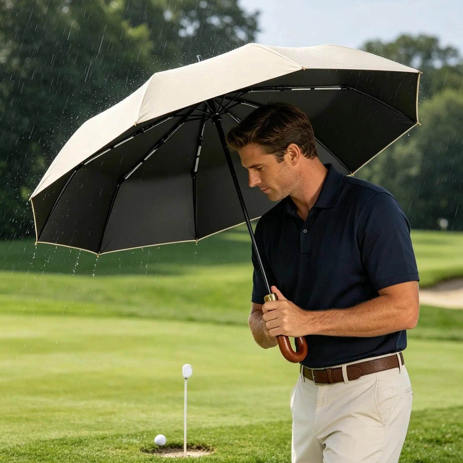 Automatic Umbrella Sun Protection Windproof Foldable Travel Women Men Qme