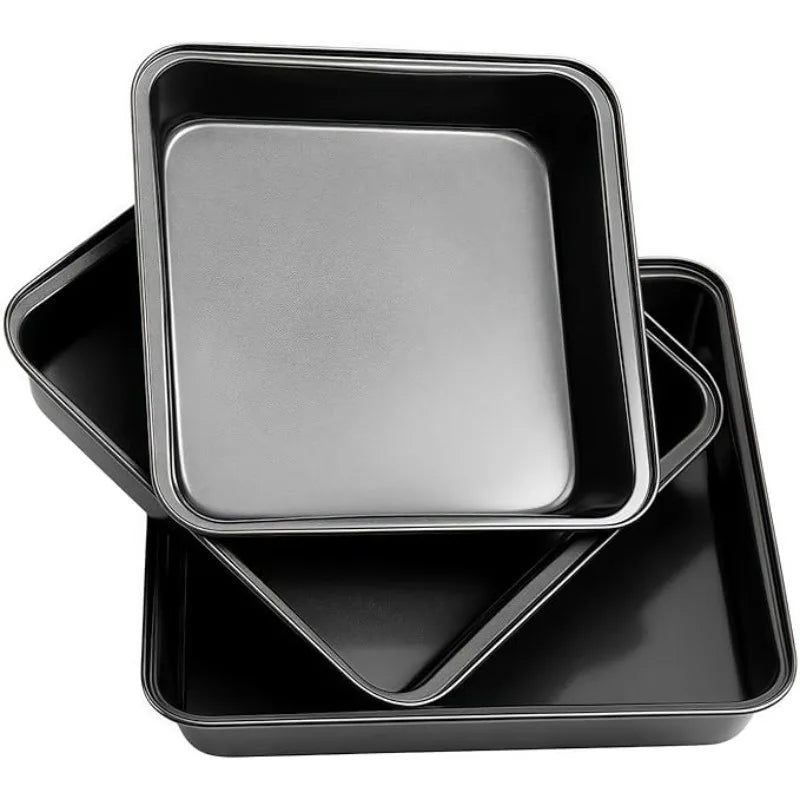 Carbon Steel Baking Pan Non-stick Cookie Cake Sheet Bread Pastries Qme