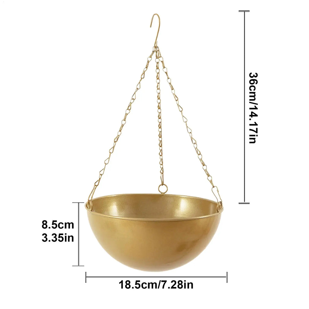 Outdoor Plant Hanger Hook Iron Self-watering Planter Pot Indoor Wall Qme