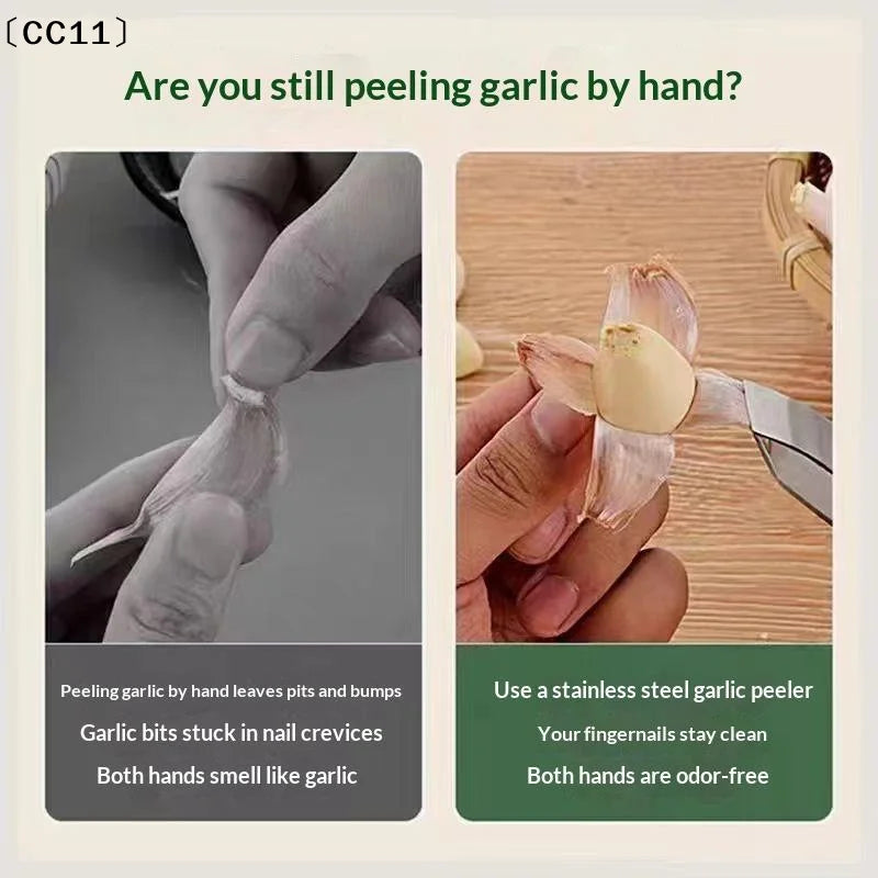Stainless Steel Garlic Peeler Quick Mess-free Peeling 5 Portable Qme