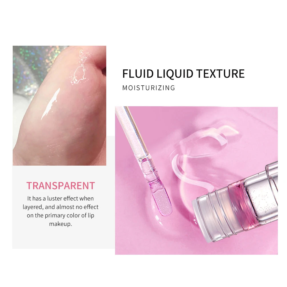 QIBEST Waterproof Transparent Lip Gloss Velvet Matte Lipstick Long Lasting Moisturizing Lip Glaze Lip Plumper Extreme Lipgloss Qme