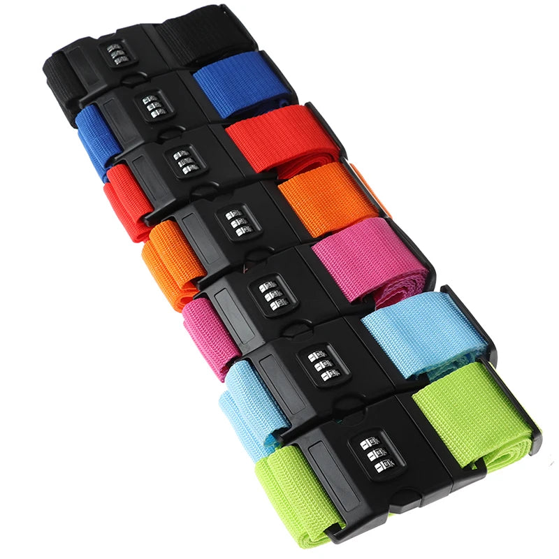 Nylon Luggage Strap Adjustable Travel Suitcase Buckle Baggage Belt Qme