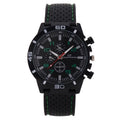 Foreign trade sports three eye silicone strap men's watch men's watch men's watch quartz Qme green