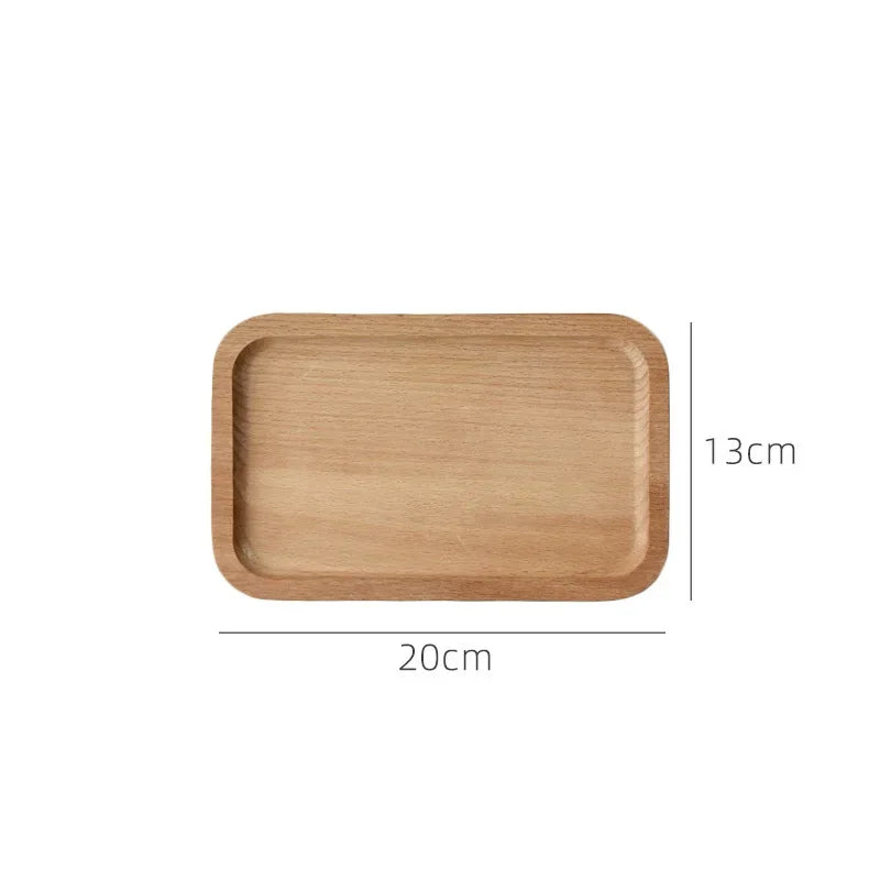 Japanese-style Tableware Solid Wood Dessert Plate Wooden Tray Snack Qme 05 M