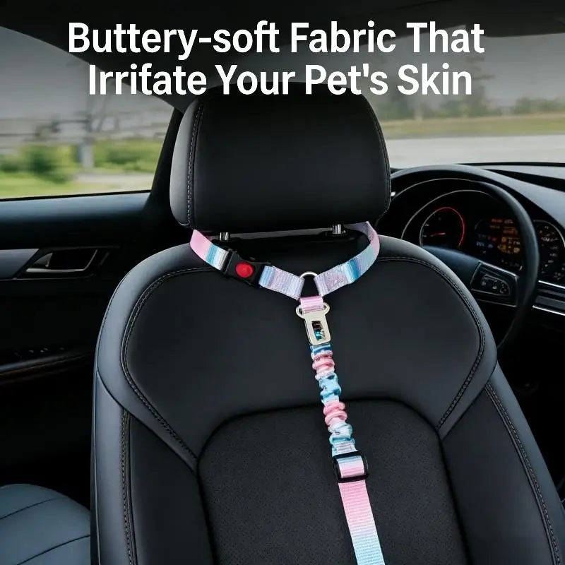 Belt Clip Buckle Tether Large Medium Small Dogs 2-in-1 Dog Car Qme
