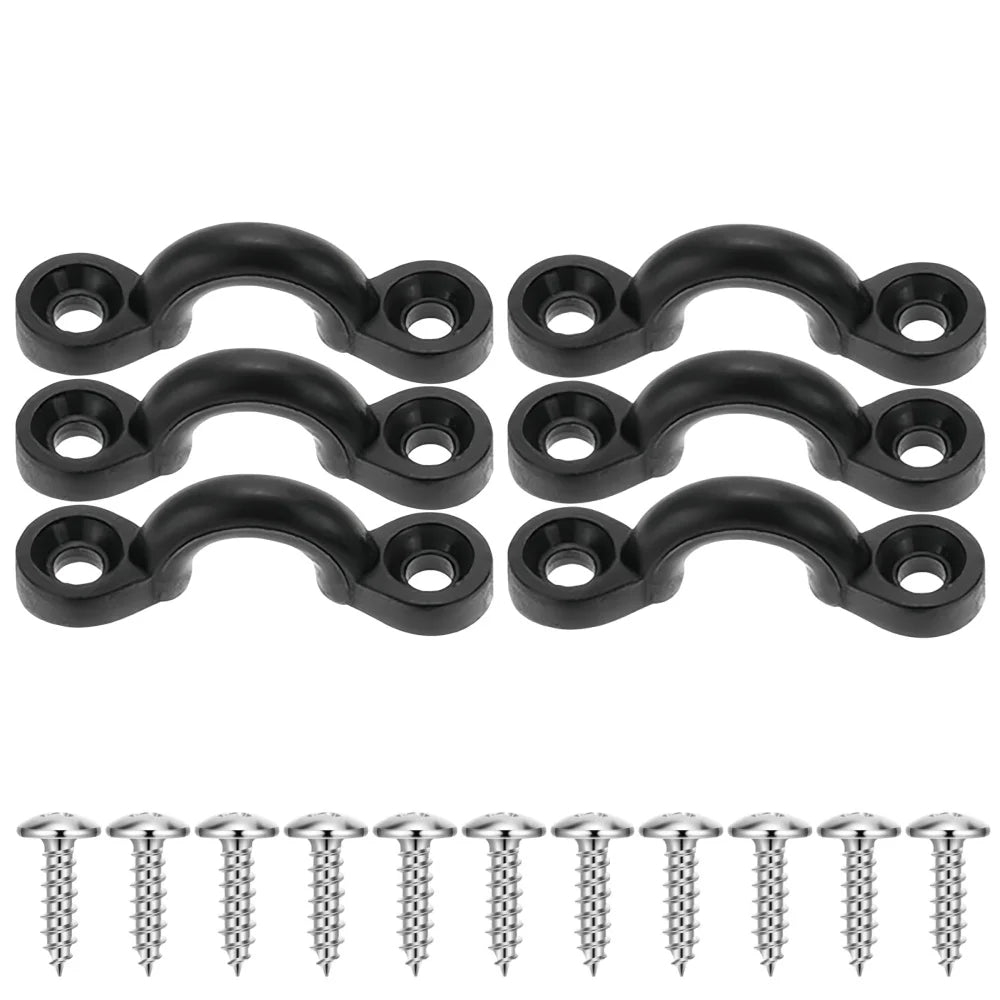 6-20PCS Kayak Clips Nylon Kayak Pad Eye Anchor Point Tool Marine Boats Aquatic Sports Surfing Deck Rigging Kit Boat Accessories Qme 6pcs