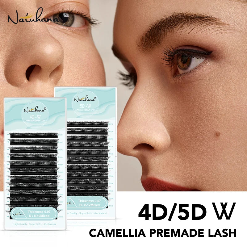 NATUHANA Camellia W Lashes 3D 4D 5D Wispy Volume Fans Eyelash Qme