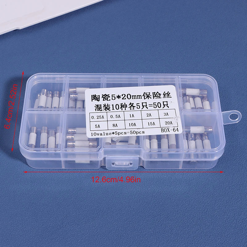 Ceramic Fuse Cartridge X Slow Blow T 0 25A 5A 1A 2A 3A 8A 10A 15A 20A Qme 1 Set