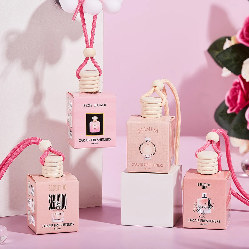 Pink Car Fragrance Interior Accessories Perfume Pendant Supplies Qme