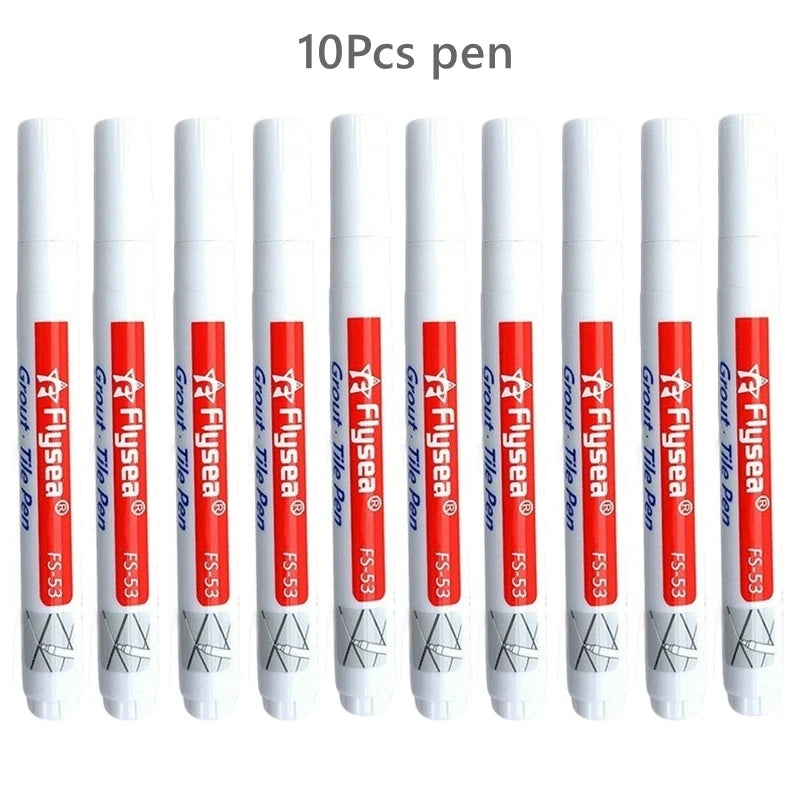 10/20Pcs Waterproof Grout Pen Tile Marker Wall Seam Pen for Tile Floor Bathroom Kitchen Decontamination Seam Repair Tools Qme 10Pcs White