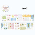 Fresh & Healing Washi Tape, High-Value Stationery & Unique Gift, Ideal for Journal Borders & Background Decor Qme A