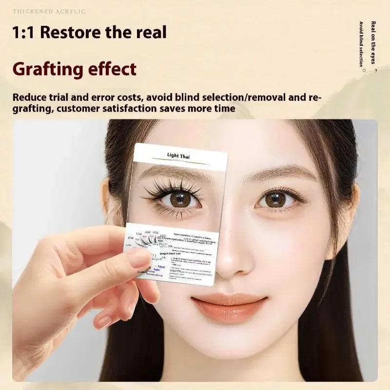 False Lash Trial Card Professional Try-on Effect Lashes Display Board Qme