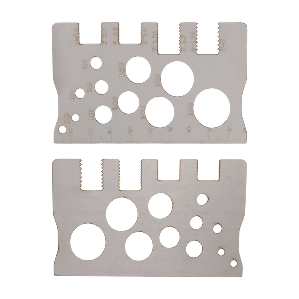 2 X Screw Thread Pitch Gauge Ruler 304 Stainless Steel Bolt Nut Metric Measuring Tool Measuring Gauge 100mm X 3mm Silver Qme
