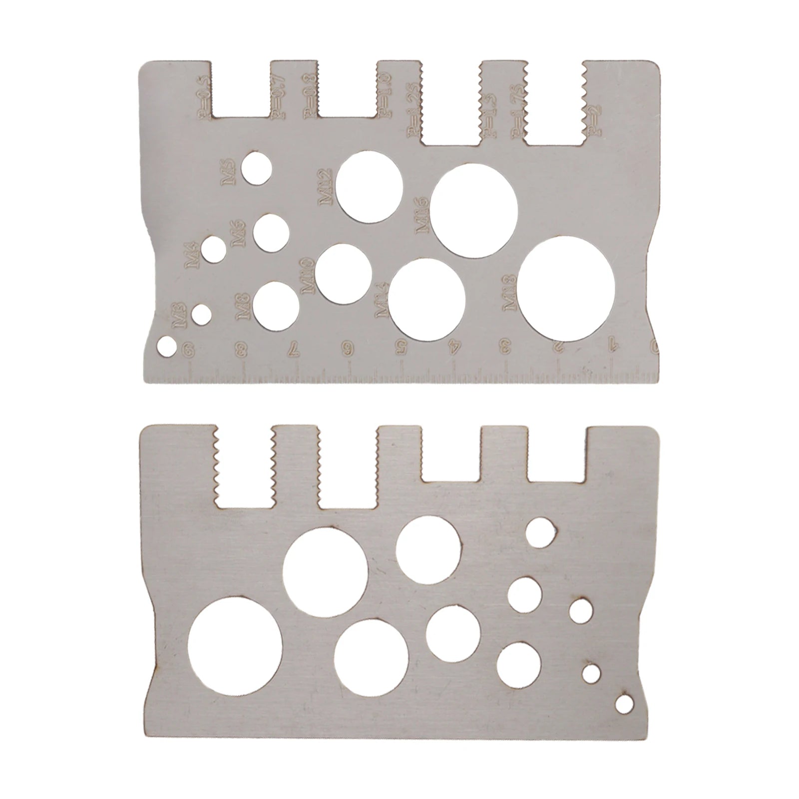 2 X Screw Thread Pitch Gauge Ruler 304 Stainless Steel Bolt Nut Metric Measuring Tool Measuring Gauge 100mm X 3mm Silver Qme