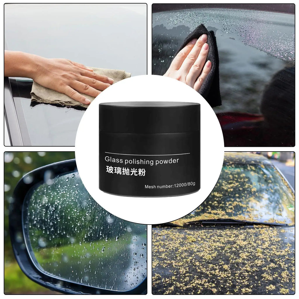 Hot Glass Polishs Powder 80g Automotive Glass Polishing Powder Car Window Scratches Removal Oil Film Powder For Trucks Repair Qme