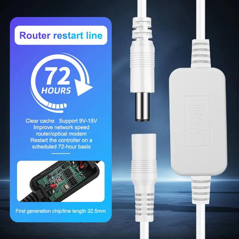 Automatic Router Modem Restart Power Cable 24 72 Hours Auto Cycle Qme A4