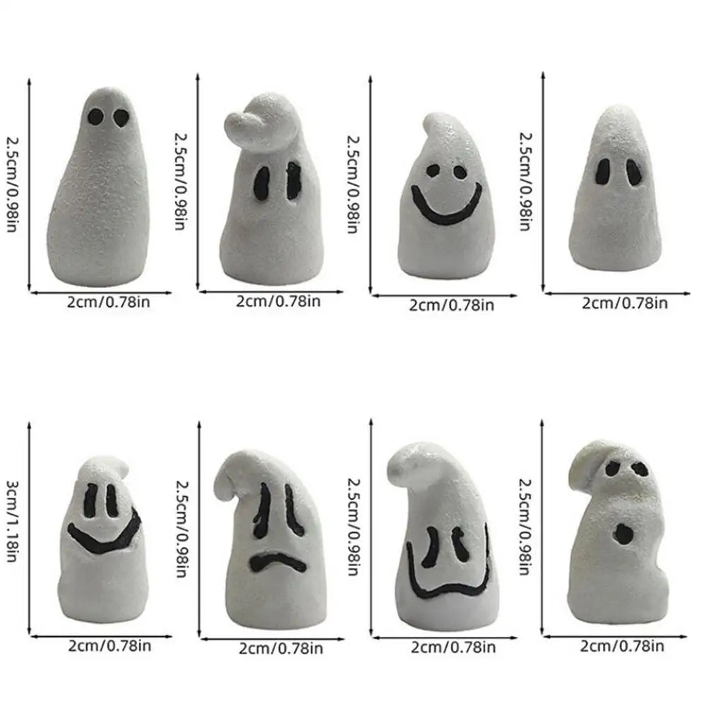 Halloween Luminous Ghost Figurines Glow Dark Miniature 8 Landscape Qme White China Mainland