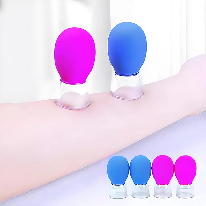 1 Natural Silicone Cupping Massage Cup Body Fac Neck Eye Vacuum Tank Qme