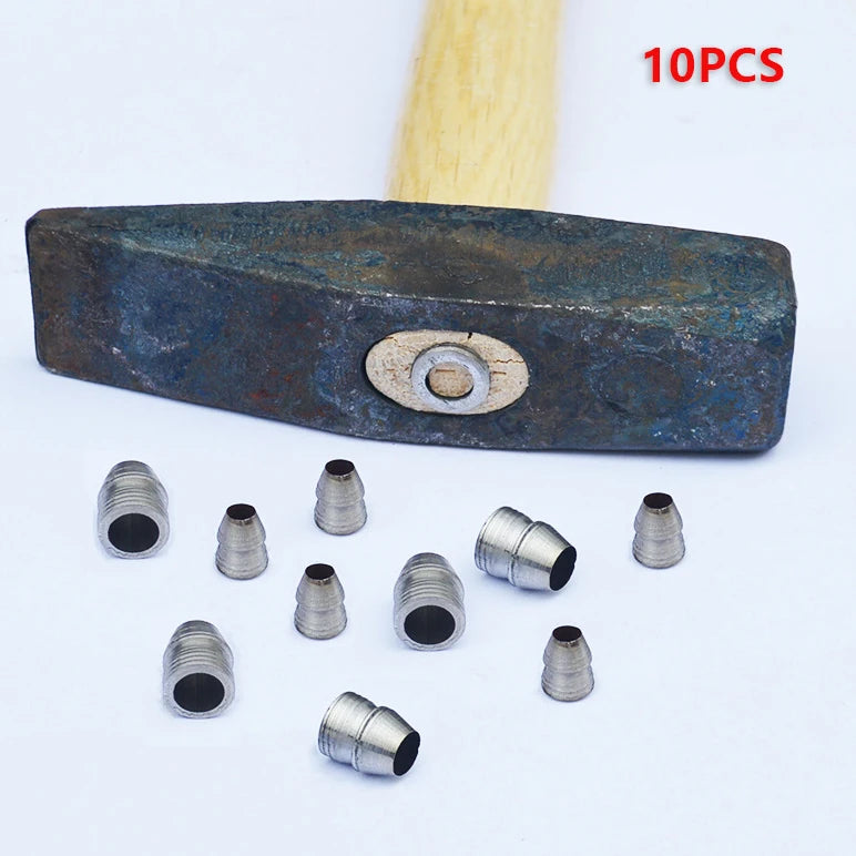 10pcs Safety Round Handle Wedges Steel Hammer Handle Splitting Wedge Set For Axe Claw Hammer Steel For Carpentry Maintenance Qme