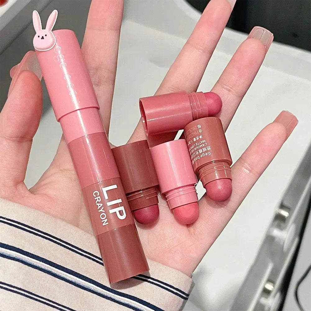 4 In 1 Matte Lipstick Pencil Kit Combo Velvet Sexy Red Lip Tint Non-stick Cup Multicolour Lipstick Pen Makeup Lips Cosmetic Set Qme