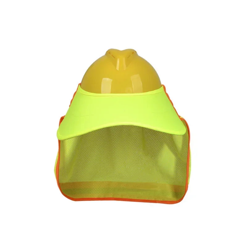 High visibility fluorescent reflective awning, cool and breathable, high temperature sunscreen farm cap for summer Qme Baolan color No safety helmet